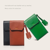 Pochette pour téléphone portable en cuir PU personnalisée avec sangles de transport amovibles pour iPhone et autres smartphones