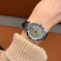 Jam Tangan Wanita Scottie 9054 Elegan Model Bunga, Dial Bertekstur, Tali Kulit, Arloji Kasual Wanita, Grosir Pabrik