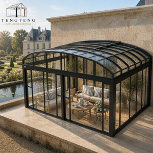 Terraza <span class=keywords><strong>de</strong></span> Cristal con Reducción <span class=keywords><strong>de</strong></span> Ruido, Estructura con Recubrimiento en Polvo, Fácil Instalación y Construcción Duradera para Clubes <span class=keywords><strong>de</strong></span> Golf - Product Image 4