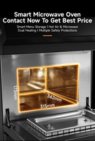 Four à griller commercial à grande vitesse avec micro-ondes, convertisseur catalytique à convection, système de menu intelligent et fours de cuisson plus rapides