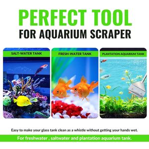Grattoir à algues de 18 pouces pour aquarium, outil de nettoyage à long manche avec lame durable pour l'élimination des algues sur les surfaces en verre - Product Image 6