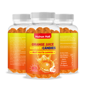 Bonbons gommeux à la pectine de jus d'orange mandarine personnalisable 60 grains par <span class=keywords><strong>bouteille</strong></span> Emballage au poids saveur forme OEM - Product Image 2