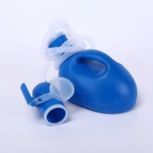 Urinario para hombres mayores, tipo de pie, con orificio grande y tapa de tubo, material plástico azul real - Product Image 4