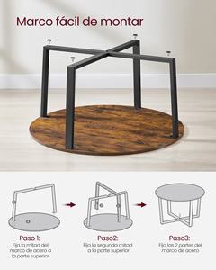 <span class=keywords><strong>VASAGLE</strong></span>-<span class=keywords><strong>Table</strong></span> de salon en bois rustique à 2 niveaux, style industriel, <span class=keywords><strong>table</strong></span> <span class=keywords><strong>basse</strong></span> <span class=keywords><strong>ronde</strong></span>, meubles de maison - Product Image 5