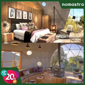 Tienda Domo Geodésico para Glamping con Puerta Triangular de Madera para Resorts Boutique y Retiros en la Naturaleza - Product Image 4
