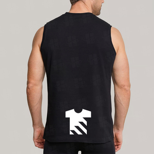 เสื้อกล้ามออกกำลังกายทรงคลาสสิก สีพื้น ผ้าคอตตอน 97% ผสมสแปนเด็กซ์ 3% พิมพ์ลายฟล็อกคุณภาพสูง ทรงปกติ สำหรับผู้ชาย - Product Image 2