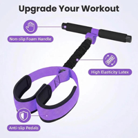Cinturón de Resistencia con Pedal y Asa para Adultos, Cinturón Deportivo Duradero Mejorado, Accesorios de Fitness para Abdominales y Ejercicios