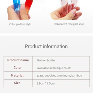 Bouteilles en verre à bille de 10 ml pour huiles essentielles et parfums, couleurs personnalisées - Product Image 3