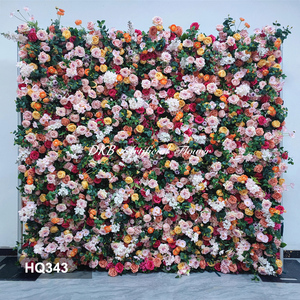 Muro de Flores Artificiales de Seda Multicolor Personalizado para Decoración de Bodas, San Valentín y Fiestas de Regreso a Clases, Fondo Floral - Product Image 2