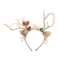 Bandeaux de Noël pour Fête, Serre-têtes d'Accessoires de Cheveux pour Costume, Fleurs, Rennes et Bois