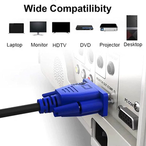 Cavo VGA a VGA da 1,5 m <span class=keywords><strong>HD</strong></span> 15PIN Maschio-Maschio per Monitor, Proiettore, PC, TV e <span class=keywords><strong>Adattatore</strong></span> - Product Image 2