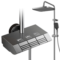 Meilleure vente en stock : Ensemble de douche thermostatique à touches piano, 4 modes, 4 sorties, jet doux, chromé – Le favori d'Europe et d'Amérique