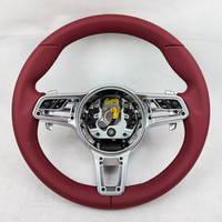 Volant sport personnalisé en cuir et fibre de carbone pour Porsche 971 718 991 911 Macan Panamera Cayenne Cayman Boxster