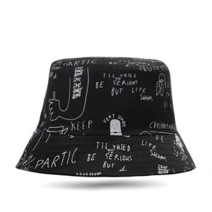 Sombrero de Pescador Flying Model F, Nuevo Modelo de Verano, Reversible, con Letras y Grafitis, Protección Solar para las Cuatro Estaciones, para Hombre y Mujer - Product Image 4