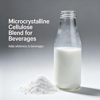 Gomme de cellulose microcristalline composée de qualité alimentaire pour boissons, couleur blanche