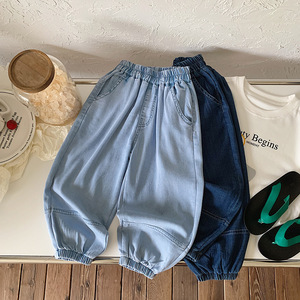 Colección Verano 2026: Nuevos Pantalones Casuales <span class=keywords><strong>para</strong></span> Niños Estilo Coreano, Jeans Ligeros Anti-Mosquitos <span class=keywords><strong>para</strong></span> Bebés, Fáciles de Combinar - Product Image 1