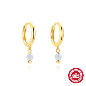 أطقم مجوهرات عصرية من الفضة الإسترلينية طقم قلادة وأقراط طواق بسيطة للنساء - Product Image 5