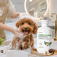 Shampoo pour chien à l'huile essentielle de graines de camélia Zourunan, gel douche pour animaux de compagnie qui rehausse la couleur brun rougeâtre, parfum longue durée, vente en gros