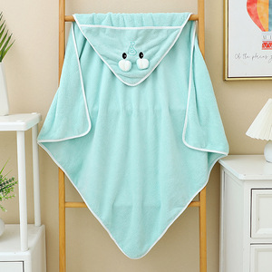 Accepter le logo personnalisé ensemble de couvertures de réception pour bébé sweat à capuche pour nouveau-né serviettes en molleton corail couverture serviette à capuche pour nouveau-né - Product Image 2