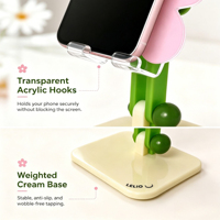 Support de téléphone OEM pliable en acrylique, réglable multi-angles, antidérapant, pour décoration de bureau, cadeau de fêtes, usage domestique, avec personnage original IP à la propriété du fabricant