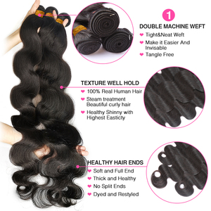 Vente en gros 9a 10a grade yse 100% vague de corps indien brut humain vrais vendeurs de cheveux de vison vierge en vrac faisceaux de stock de trame avec frontal - Product Image 2