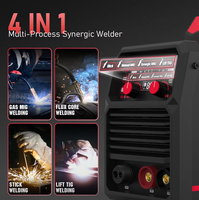 YEESTECH 140A 110V/220V Double tension 4-en-1 Soudage Multiprocessus Gaz MIG/MIG à fil fourré/TIG Lift/Electrode nue avec Grand Écran LED Numérique