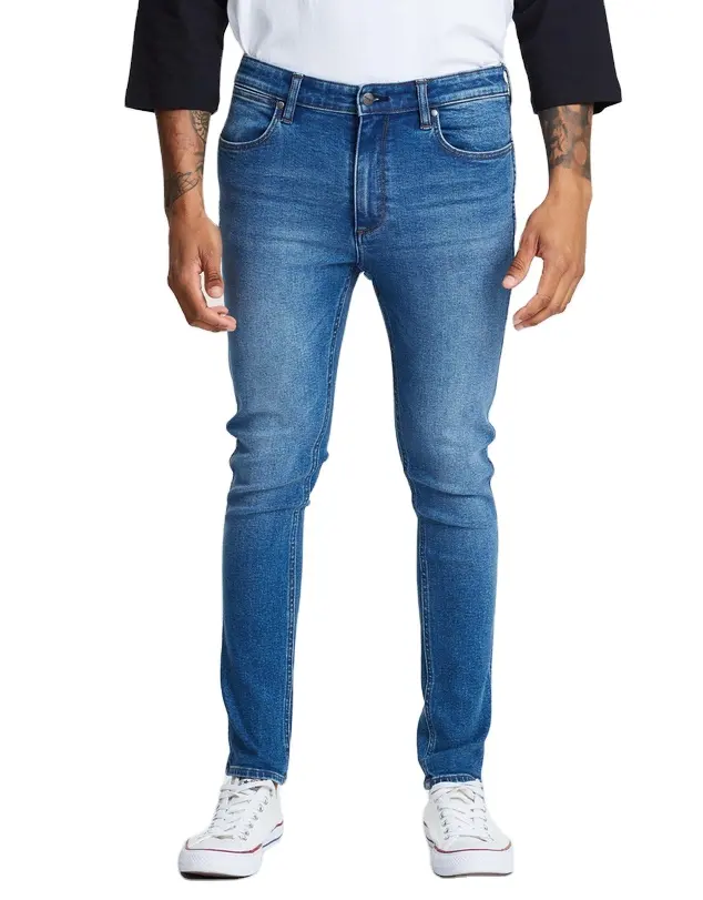 2021 Großhandel Herren beschädigte Denim Jeans Mode lässig passform gerader Stil mit Reißverschluss Flieger Übergröße