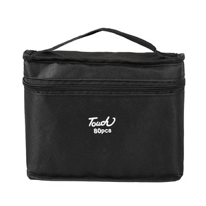 Ensemble de stylos marqueurs d'art pour étudiants Pointe fine et large à base d'alcool Dessin en couleur avec pointe de pinceau Emballage en sac en toile - Product Image 3