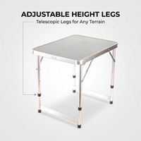 Table pliante compacte de camping en aluminium et fer Qiqika Luxury Glamping, mobilier d'extérieur