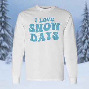 T-shirt à manches longues « I Love Snow Days », cadeau pour enseignant amateur de neige - Product Image 3