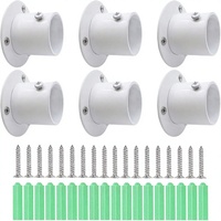 Support de tuyau mural en acier inoxydable 304 de 32 mm pour tringle à vêtements