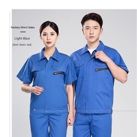 Tenue de travail d'été antistatique légère en polyester-coton pour électriciens, ensemble uniforme respirant pour le bureau de l'énergie