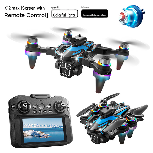 K12Max Screen-Controlled Brushless Obstacle Avoidance Drone 4K HD Aerial Photography RC Quadcopter US Delivery in 7 Days