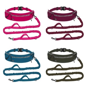 Cinturón de correa multifuncional de nailon para perros con riñonera elástica, arnés reflectante para perros, correa cruzada para mascotas - Product Image 4