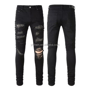 Diseñador Ripped Jeans Denim Distressed Jans Skinny Pantalon Jaens Slim Fit Demin Jens Pantalones para hombres - Product Image 4