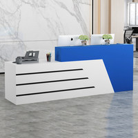 QT-245X  Comptoir de réception moderne et minimaliste en cuir laqué, comptoir de bar, table de comptoir pour les magasins de vêtements et les instituts de beauté