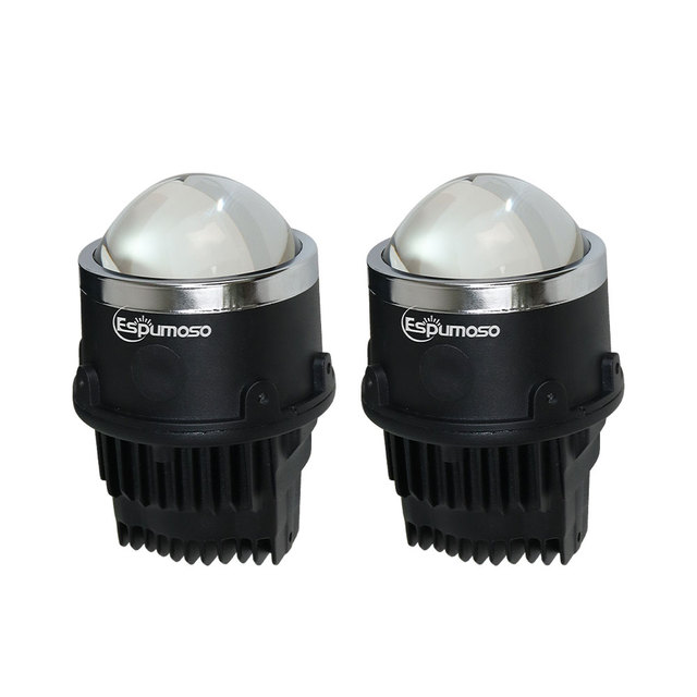 JHS Factory Wholesale Price 3 Inch Headlight 120w 25000lm Fog Lamp Car Bi Led Lens Projector H7 H11 Fog Lights for Universal Car