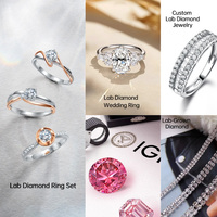 Bague de fiançailles de luxe en diamant de laboratoire CVD VVS certifié IGI, avec pierres latérales en diamant de laboratoire ovales, bijoux pour hommes et femmes