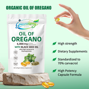 Formula Efficace Estratto di Origano Biologico Integratore Erboristico ad Alta Potenza Capsule Morbide di Origano e Olio di Semi Neri - Product Image 3