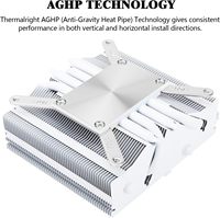 Thermalright AXP90-X53 White Low Profile ITX CPU Air Cooler avec Slim PWM Fan Low Noise 22.4dba pour AM4/AM5/Intel