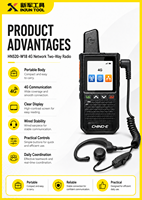 Talkie-walkie portable 4G avec longue autonomie, résistant à l'eau et connectivité intercom longue portée POC