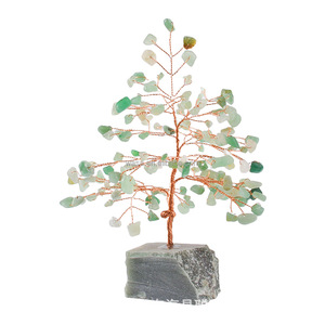 Arbre en cristal de quartz rose avec base en pierre brute, décoration pour la maison, bureau, cadeau - Product Image 2