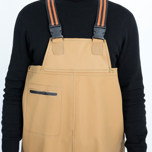 <span class=keywords><strong>Pantalones</strong></span> de Pesca Impermeables de PVC Reforzado con Botas Integradas, Correas Ajustables y Bolsillos, Directo de Fábrica - Product Image 4
