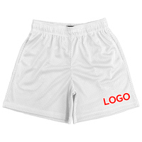 Logo personnalisé OEM pour hommes, séchage rapide, entrejambe de 5 pouces, double couches de ficelle pour hommes, basket-ball uni, short en maille vierge de gymnastique pour hommes