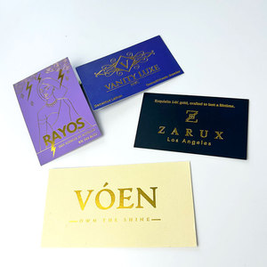 Sang Trọng Tùy Chỉnh Lá Vàng Biểu Tượng Dập UV Tại Chỗ Khác Nhau Giấy Quảng Cáo Thiệp Chúc Mừng In Ấn Bưu Thiếp Kinh Doanh Cảm Ơn Bạn Thẻ - Product Image 3