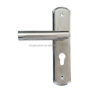 Stainless Steel <strong>Lever</strong> Door <strong>Handle</strong> <strong>Lock</strong> with Plate - Product Image 5