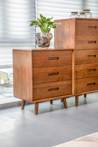 Cajones de madera maciza minimalistas escandinavos, almacenamiento de dormitorio de troncos nórdicos, armarios de madera, cómoda para sala de estar - Product Image 4