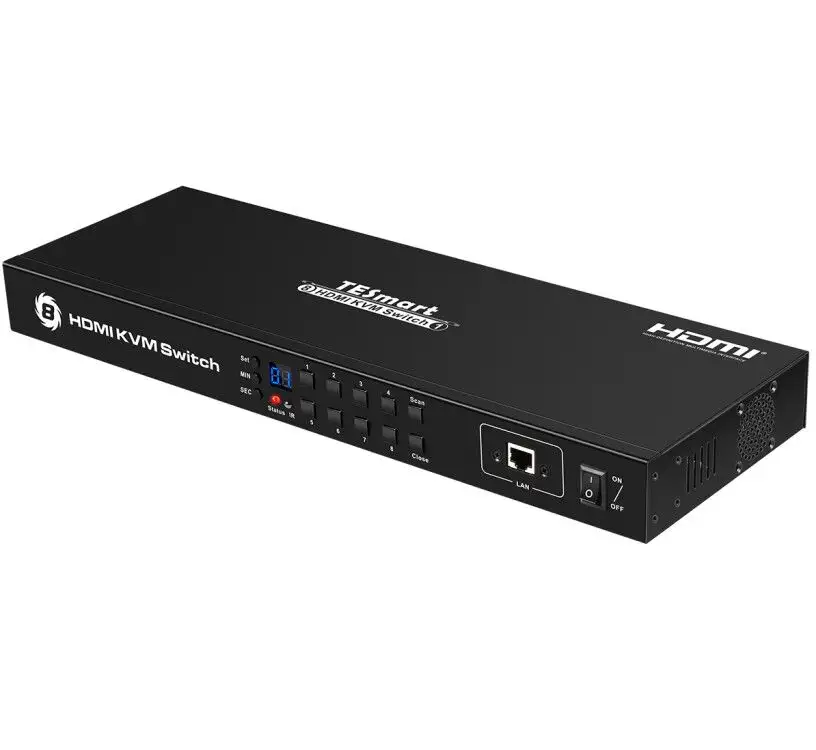 منتج جديد سعر المصنع عالية السرعة 8x1 HDMI مفتاح ماكينة افتراضية معتمدة على النواة المنزل الصوت والفيديو