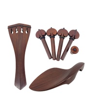 4/4 High-Grade Violin Accessories Set - Bridge and Arm Rest Accessories String Plate and Tailpost Cover Assembly Accessories