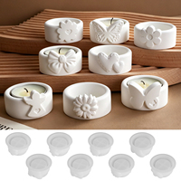 Moule en silicone DIY pour gâteau, fleur, papillon, nœud, résine époxy, plâtre, non toxique, résistant à la chaleur, pot à succulentes, porte-bougie, décoration maison